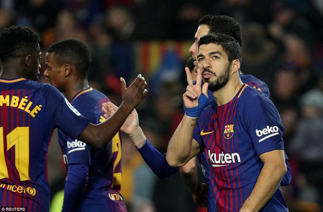 Suarez lập hat-trick, Messi ghi hai bàn giúp Barca thắng tưng bừng - Ảnh 8.