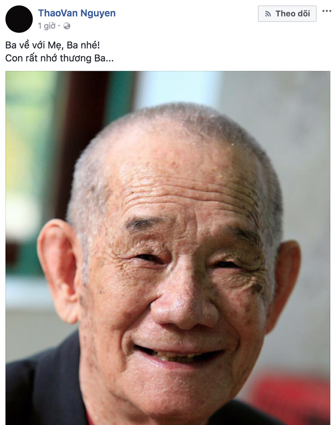 Hà Anh, Bảo Thanh gửi lời chia buồn khi bố MC Thảo Vân đột ngột qua đời - Ảnh 1.