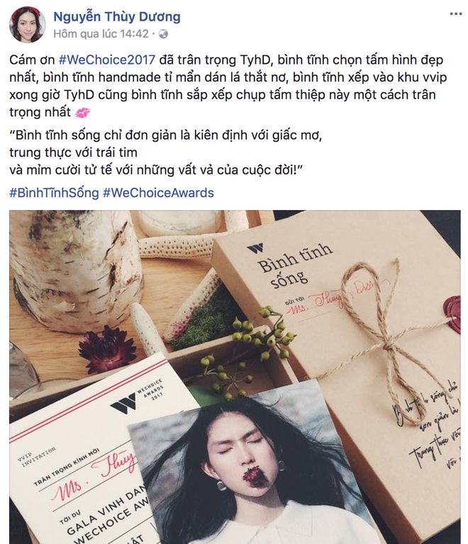 Sao Việt thích thú trước tấm thiệp thủ công tỉ mỉ của WeChoice Awards 2017 - Ảnh 5.