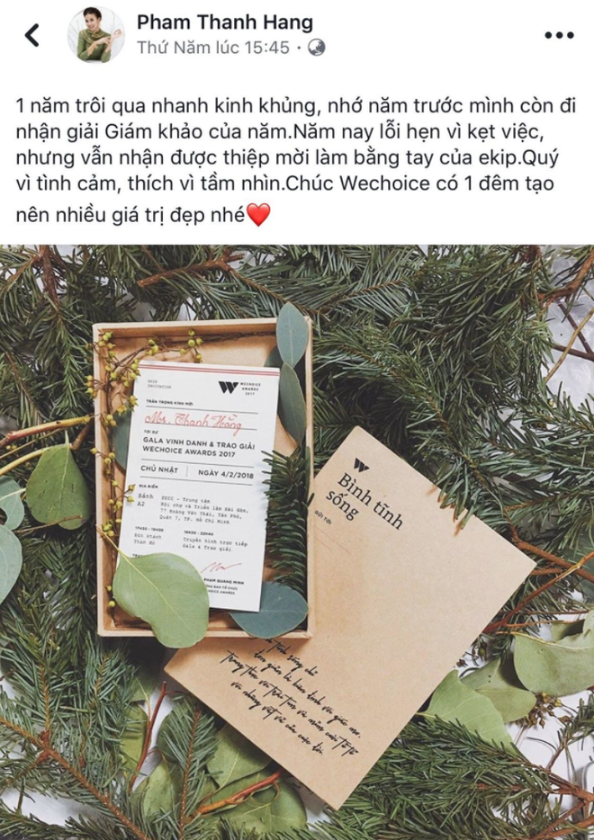 Sao Việt th&iacute;ch th&uacute; trước tấm thiệp thủ c&ocirc;ng tỉ mỉ của WeChoice Awards 2017 - Ảnh 1.
