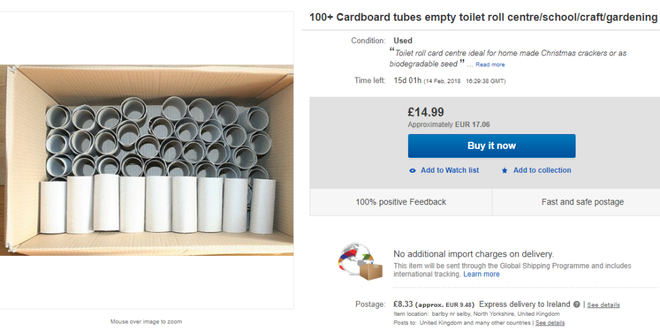 Lõi giấy vệ sinh đang là hàng hot trên eBay nhưng có ai biết người ta mua về làm gì không? - Ảnh 2.