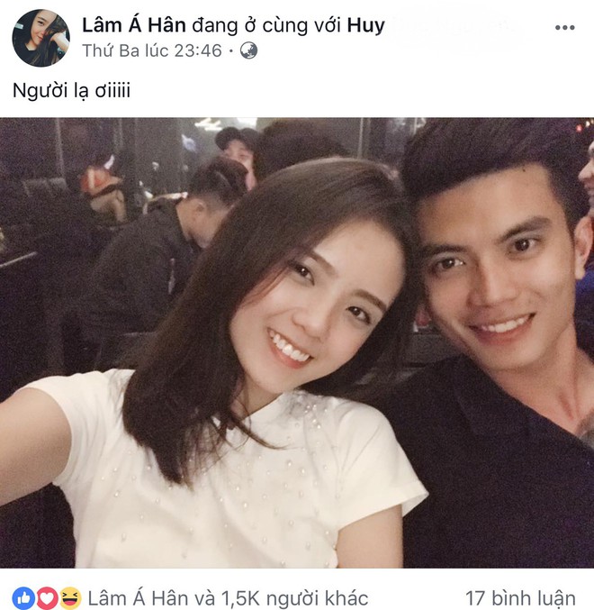 Đăng ảnh với trai lạ và nhiệt tình like hết lời chúc phúc, Lâm Á Hân vẫn khăng khăng cả 2 là bạn - Ảnh 1.