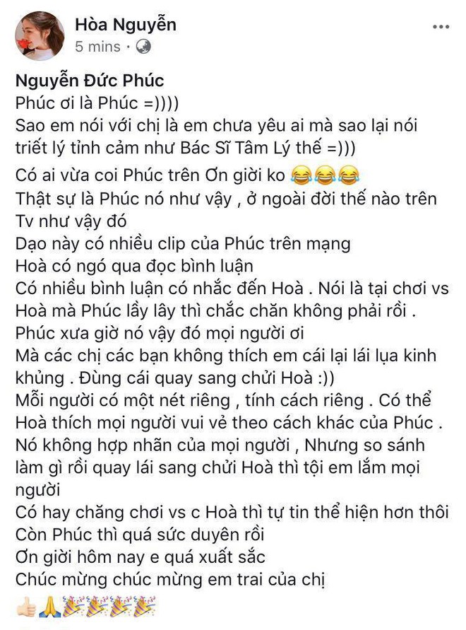 Hòa Minzy: Đức Phúc ở ngoài đời như thế nào thì trên TV y như vậy! - Ảnh 5.