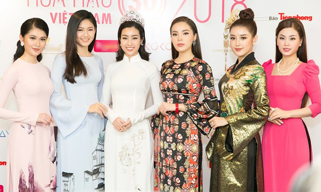 Khoảnh khắc hiếm hoi: 6 Hoa hậu, &Aacute; hậu hai m&ugrave;a Hoa hậu li&ecirc;n tiếp diện &aacute;o d&agrave;i đọ sắc - Ảnh 1.