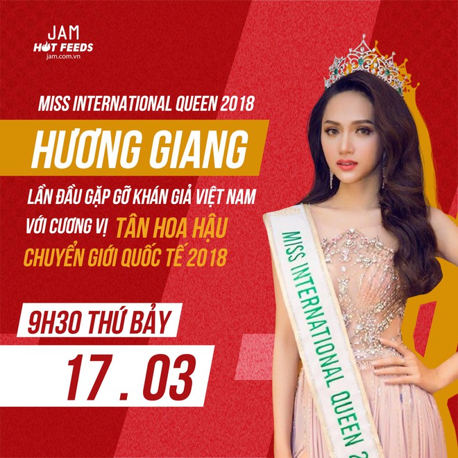 HOT: Hương Giang sẽ lần đầu giao lưu khán giả Việt Nam với cương vị Tân Hoa hậu chuyển giới Quốc tế 2018 tại JAM - Ảnh 6.