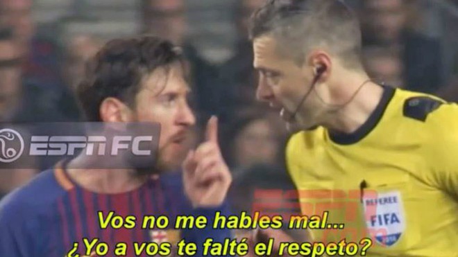 Messi dằn mặt trọng tài vì bị quát tháo - Ảnh 1.