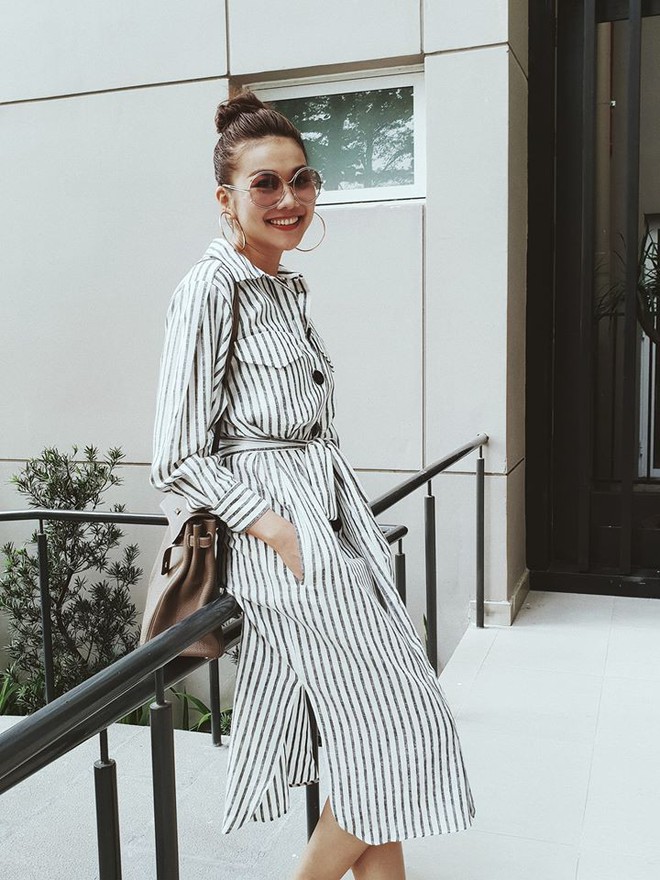 Street style sao: Loạt sao Việt đã bắt đầu khoe dáng với áo phông, áo ba lỗ mát mẻ - Ảnh 5.