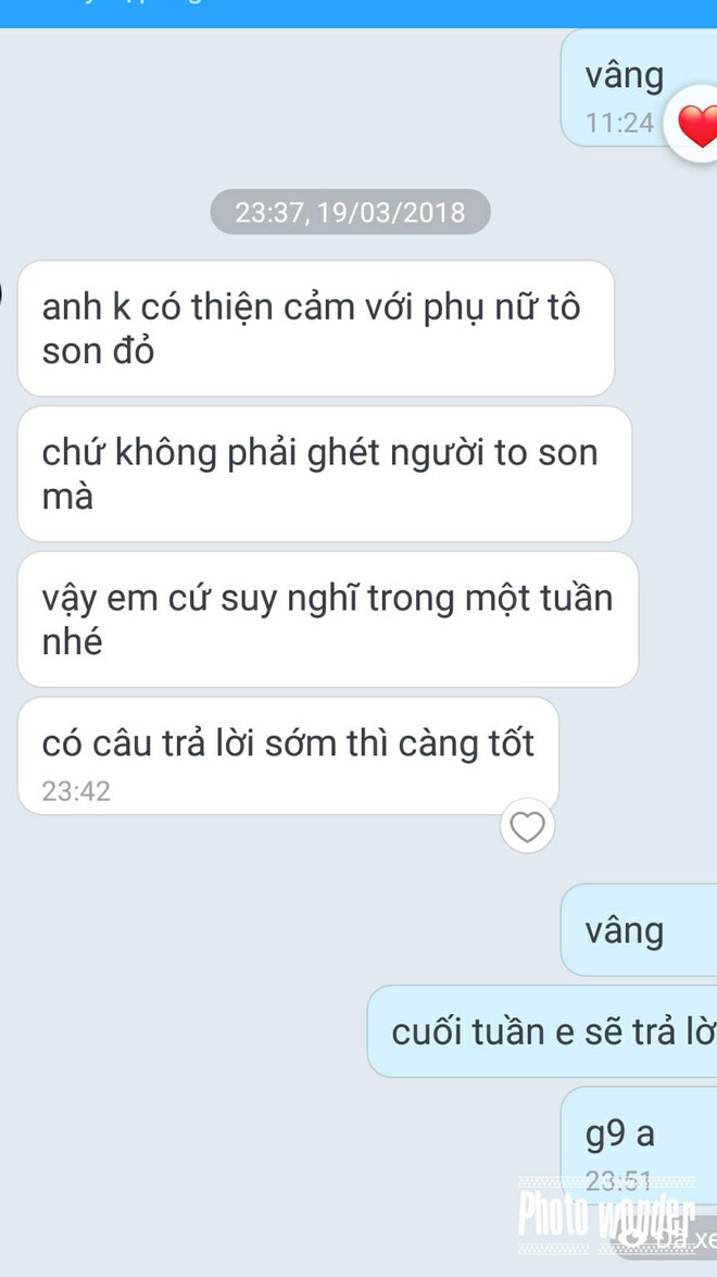 Phi c&ocirc;ng trẻ đ&ugrave;ng đ&ugrave;ng bỏ về khi thấy người y&ecirc;u ngo&agrave;i 30 đ&aacute;nh son đỏ, mặc &aacute;o dạ phanh c&uacute;c v&igrave; cho rằng như vậy l&agrave; gian &aacute;c, bu&ocirc;ng thả - Ảnh 2.