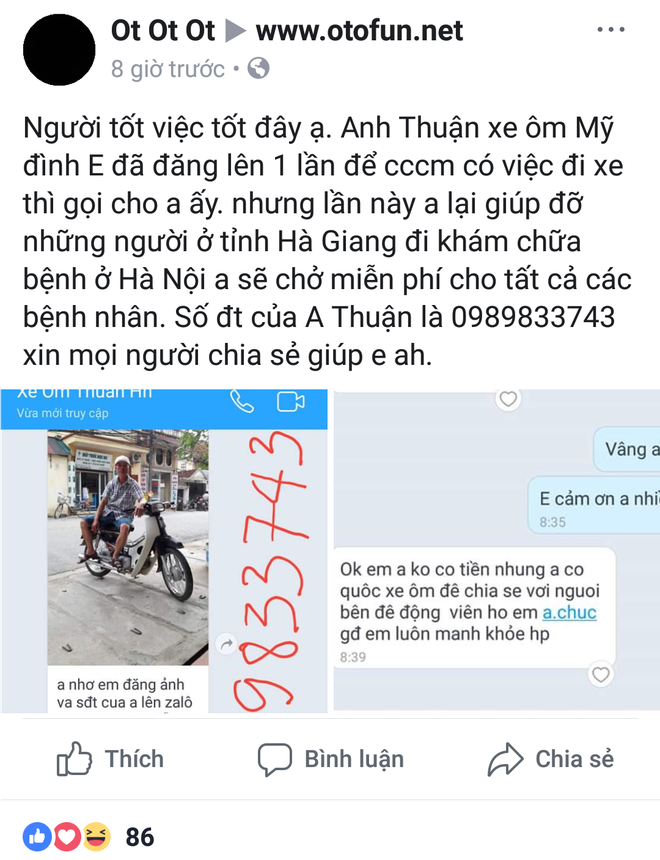 Anh xe ôm giàu nhất bến xe Mỹ Đình: Hơn 10 năm chở khách nghèo đi khám bệnh không lấy tiền - Ảnh 1.