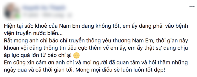 Thực hư sự việc Nam Em tự tử vì áp lực dư luận đang gây xôn xao - Ảnh 1.