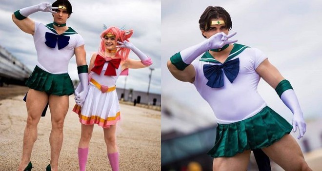 Đam mê thể hình và cosplay, anh chàng cơ bắp này cũng nghiện mặc váy để hóa thân thành nhân vật trong Thủy thủ Mặt Trăng - Ảnh 10.