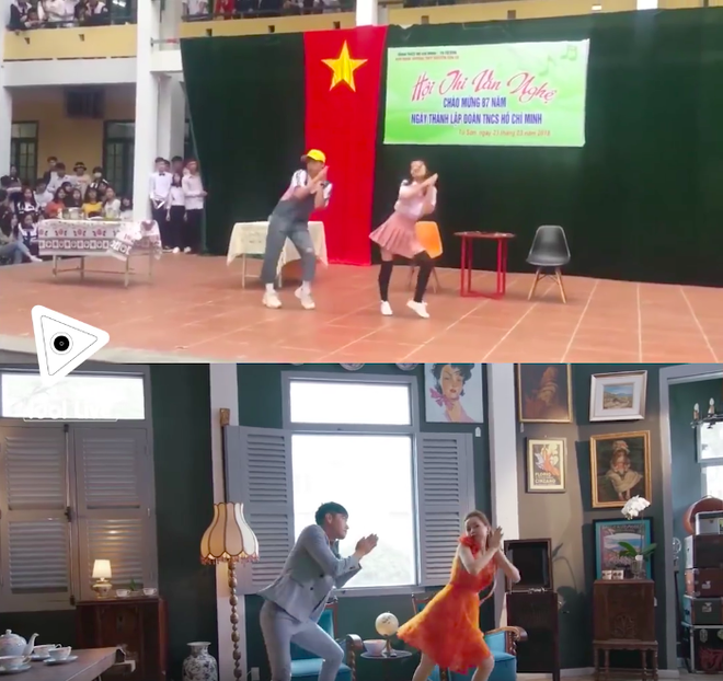 M&agrave;n cover c&oacute; t&acirc;m nhất từ nh&oacute;m học sinh: Dựng nguy&ecirc;n MV Chi Pu tr&ecirc;n s&acirc;n khấu trường học - Ảnh 4.
