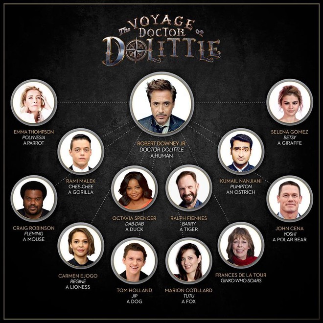 Người Sắt và Người Nhện tái hợp trong phim về bác sĩ nói tiếng động vật Voyage of Doctor Dolittle - Ảnh 1.