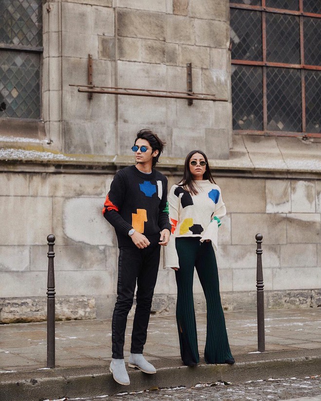 Vừa l&ecirc;n kệ, họa tiết mảng m&agrave;u của H&M Studio đ&atilde; được chưng diện to&agrave;n cầu, c&aacute;nh fashionista Việt n&agrave;o c&oacute; k&eacute;m cạnh - Ảnh 10.