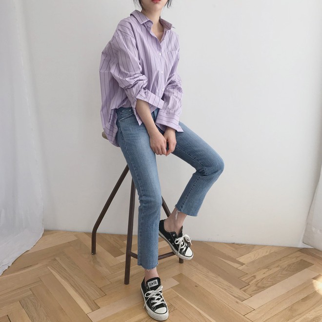 Tưởng sến mà lại xinh bất ngờ, sơ mi màu tím lavender dễ trở thành chiếc áo hot nhất mùa xuân này mà bạn nên để mắt tới - Ảnh 9.