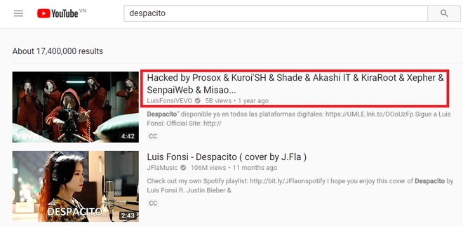 Sau Despacito, hàng loạt MV nổi tiếng top đầu YouTube cũng liên tục bị hack tương tự - Ảnh 1.