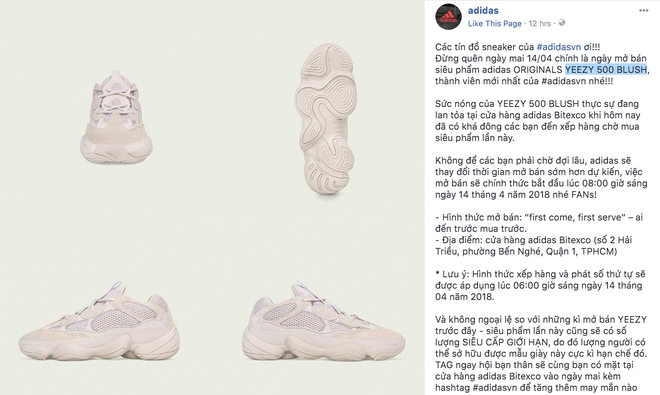 Dân tình cắm cọc qua đêm, xếp hàng kín mít tại Bitexco Sài Gòn để canh mua Yeezy 500 Blush - Ảnh 1.