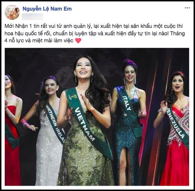 Giữa ồn &agrave;o t&igrave;nh &aacute;i, rộ tin đồn Nam Em chuẩn bị l&ecirc;n đường chinh chiến đấu trường nhan sắc Quốc tế - Ảnh 3.