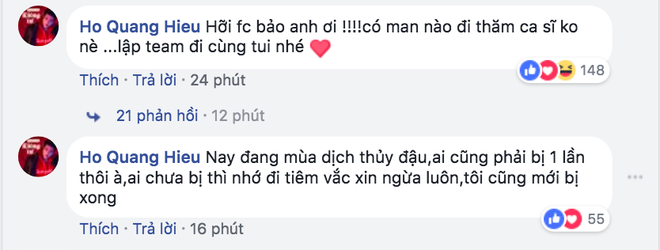 Bảo Anh nhập viện vì thủy đậu, Hồ Quang Hiếu không chỉ lên tiếng động viên mà còn rủ fan cùng đến thăm tình cũ - Ảnh 3.