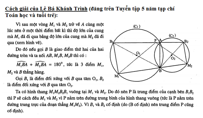 Xem lại bài Toán giúp HS Việt Nam giành giải đặc biệt tại Olympic Toán học quốc tế  - Ảnh 3.