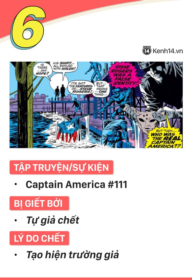 Sợ soái cụ Captain America về nước ở trận Infinity War, xem ngay 8 lần bỏ mạng của ngài trong truyện để chuẩn bị tâm lí? - Ảnh 8.