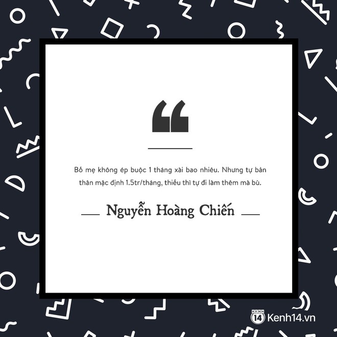 N&oacute;i thật đi, bố mẹ cho bạn bao nhi&ecirc;u tiền một th&aacute;ng, đủ sống kh&ocirc;ng? - Ảnh 9.