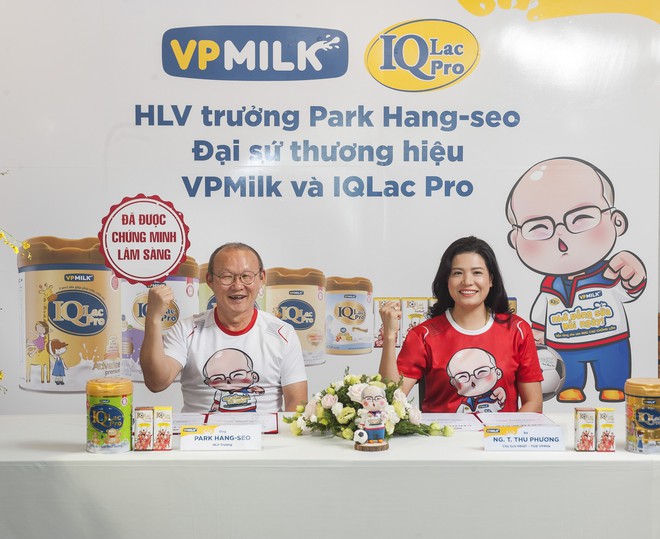 HLV trưởng Park Hang-Seo ch&iacute;nh thức trở th&agrave;nh đại sứ thương hiệu của VPMilk v&agrave; IQLac Pro - Ảnh 2.