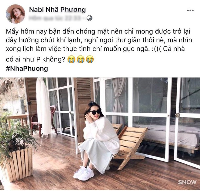 Bỏ ngoài tai ồn ào tình cảm của bạn trai, Nhã Phương chăm chỉ làm việc than chỉ muốn gục ngã - Ảnh 1.