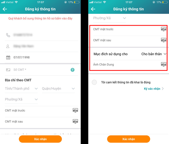 Hướng dẫn cập nhật th&ocirc;ng tin thu&ecirc; bao Viettel bằng smartphone: Chỉ mất v&agrave;i ph&uacute;t l&agrave; kh&ocirc;ng lo bị kh&oacute;a 1 chiều - Ảnh 6.
