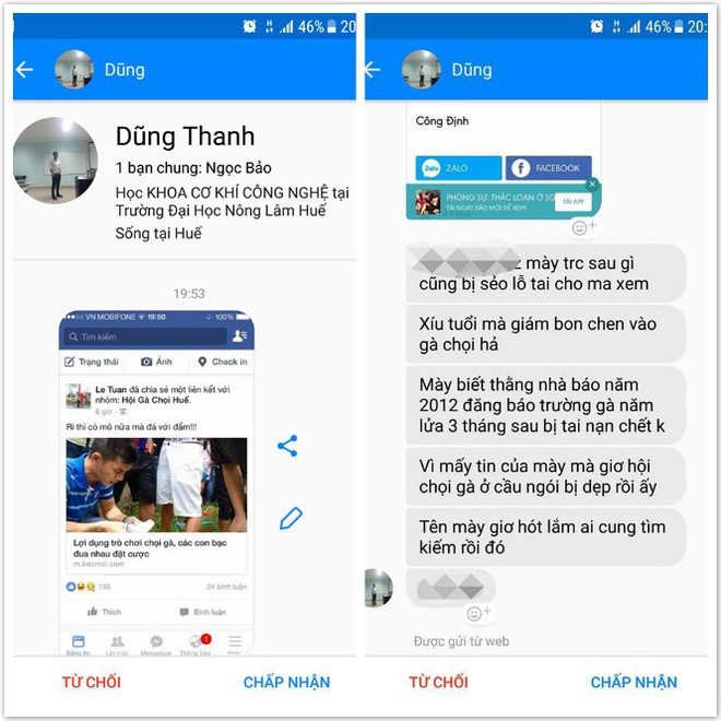 Phản &aacute;nh c&aacute; cược chọi g&agrave;, ph&oacute;ng vi&ecirc;n bị dọa cắt... lỗ tai - Ảnh 1.