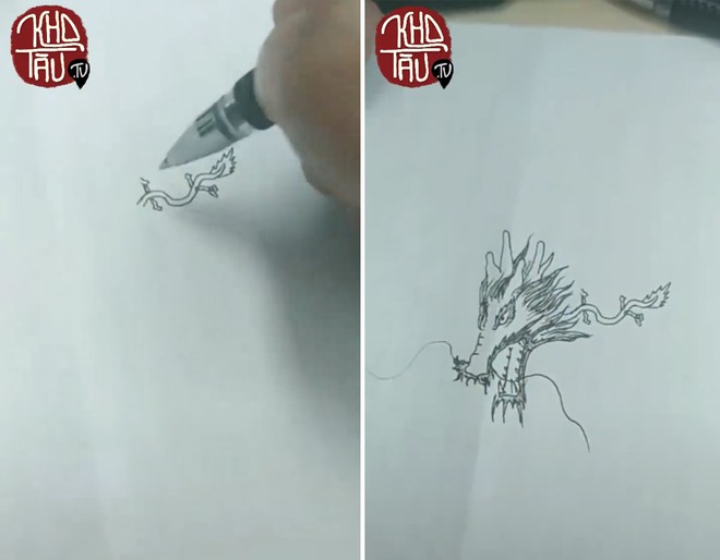 T&agrave;i năng c&oacute; hạn nhưng vẫn th&iacute;ch thể hiện, anh trai vẽ rồng gi&uacute;p em g&aacute;i v&agrave; c&aacute;i kết cười ra nước mắt  - Ảnh 11.