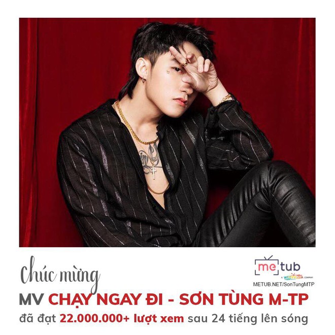 Sơn Tùng M-TP xác lập kỷ lục Châu Á: MV Chạy ngay đi chạm mốc 22 triệu view sau 24 giờ, đứng top 1 video xem nhiều nhất trong ngày! - Ảnh 1. Sơn Tùng M-TP xác lập kỷ lục Châu Á: MV Chạy ngay đi chạm mốc 22 triệu view sau 24 giờ, đứng top 1 video xem nhiều nhất trong ngày! - Ảnh 1.