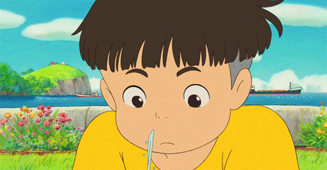 TINASWEET 🌈 Tranh tô màu theo số Ghibli - Cô bé người cá Ponyo - Size  30x40cm đã căng khung, kèm màu và cọ vẽ | Shopee Việt Nam
