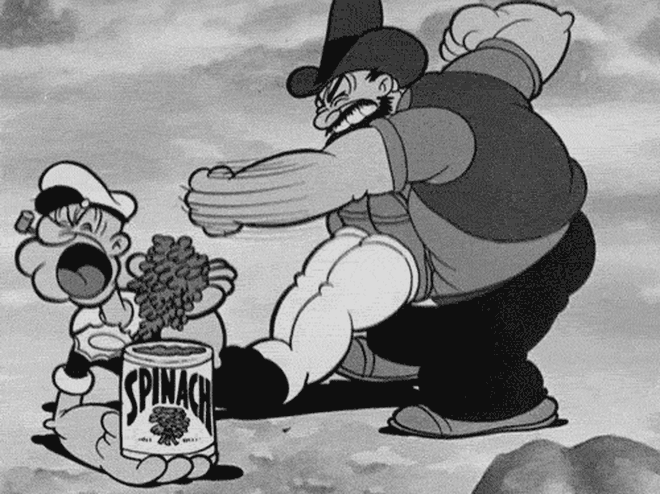 Đố 8x - 9x biết vì sao thủy thủ Popeye thích ăn rau chân vịt? Đáp án là điều không một ai có thể ngờ tới - Ảnh 1.
