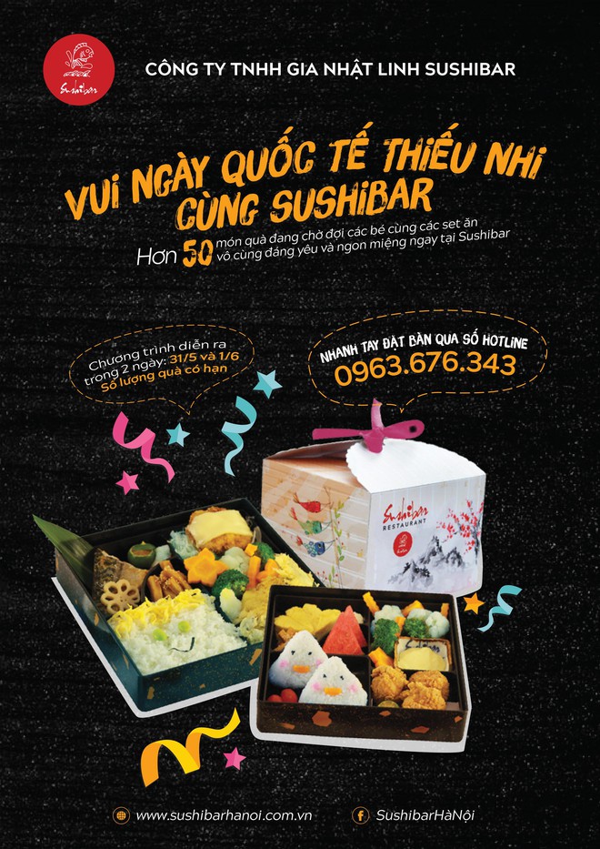 Quốc tế thiếu nhi 1/6 tại nhà hàng Sushibar Hà Nội - Ảnh 2.