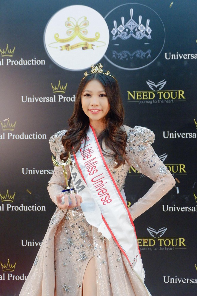Mới 13 tuổi mà đã cao 1m72, cô bé Việt giành ngay ngôi vị Hoa hậu Hoàn vũ nhí 2018 - Ảnh 1.