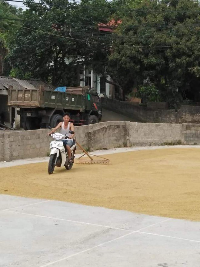 C&ocirc; g&aacute;i phi xe m&aacute;y một mạch về qu&ecirc; phơi gi&uacute;p mẹ 5 tấn th&oacute;c khiến cư d&acirc;n mạng bồi hồi nhớ về một thời đ&atilde; xa - Ảnh 3.