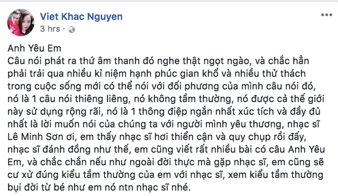 Khắc Hưng, Khắc Việt bức xúc phản pháo phát ngôn người tầm thường mới viết ca từ kiểu anh yêu em của Lê Minh Sơn - Ảnh 3.