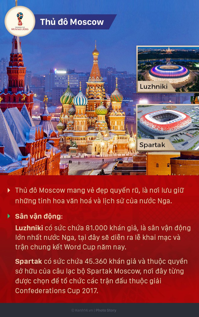 Cùng tìm hiểu vẻ đẹp nước Nga qua 11 thành phố đăng cai World Cup 2018 - Ảnh 1.