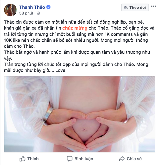 Sau tiết lộ đang mang thai con gái đầu lòng, Thanh Thảo hạnh phúc khoe bụng bầu giữ kín nhiều tháng nay - Ảnh 1.