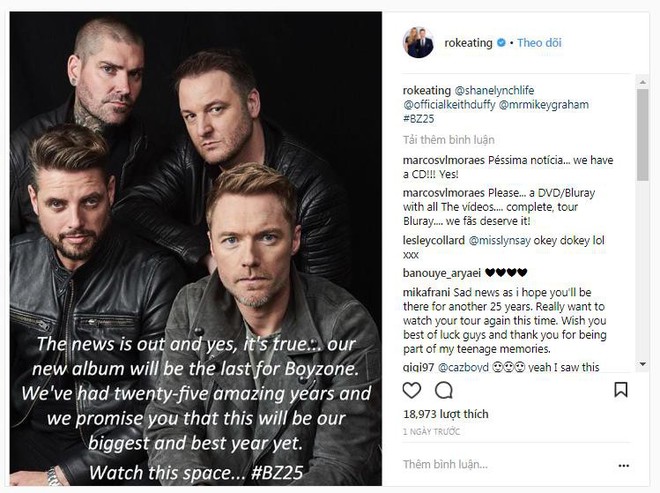 Ban nhạc huyền thoại Boyzone tuyên bố sẽ chính thức tan rã - Ảnh 1.