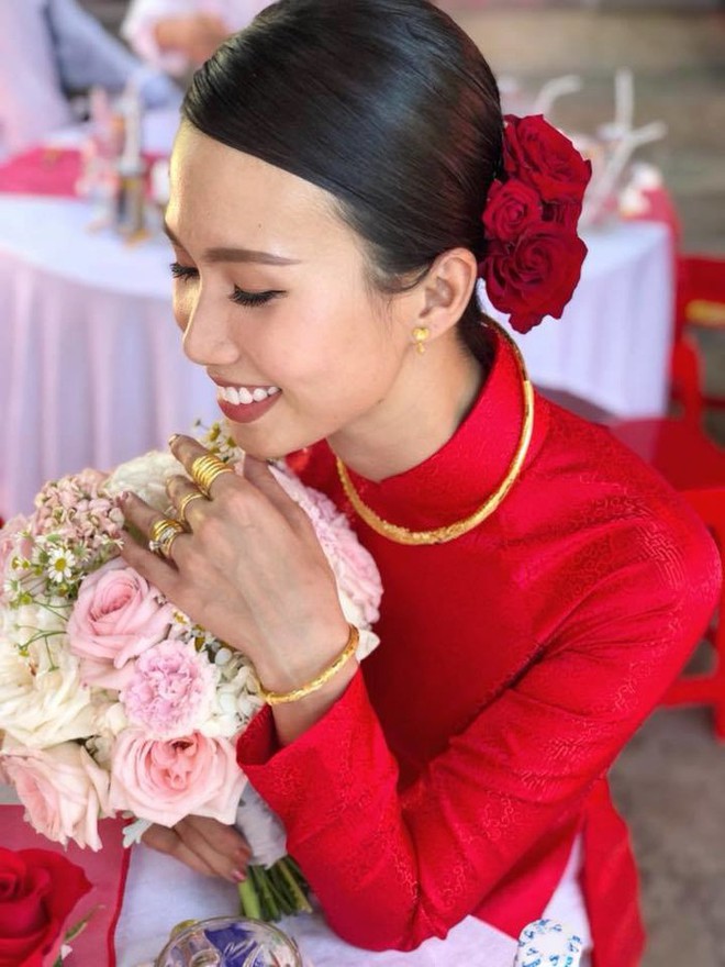 Đối thủ của Hoàng Thùy tại Vietnam’s Next Top Model lên xe hoa về nhà chồng - Ảnh 3.