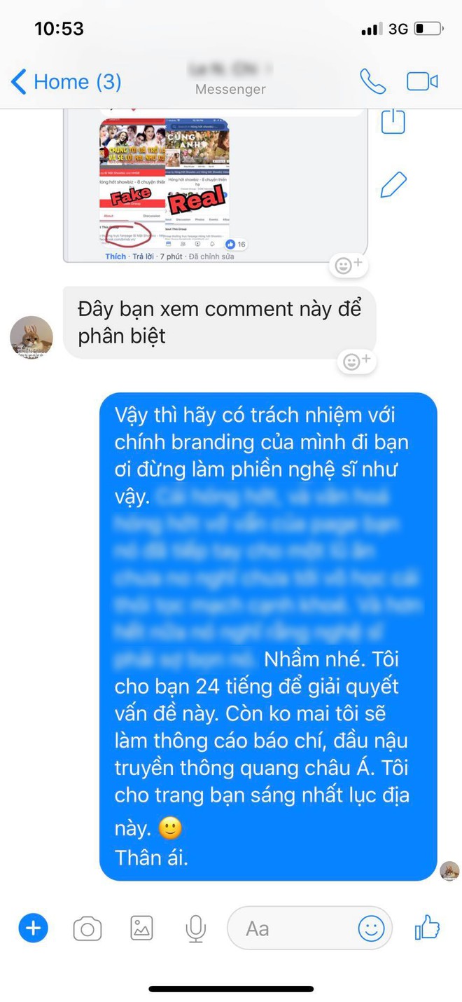 Dù biết là đọc phải page giả, Rocker Nguyễn vẫn chỉ trích và dọa fanpage HHSB xịn phải... tự giải quyết trong 24h - Ảnh 4.