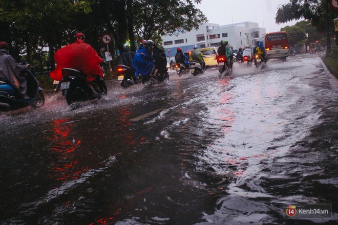 Cửa ngõ sân bay Tân Sơn Nhất ngập nước và kẹt xe kinh hoàng sau mưa lớn, người dân chôn chân hàng giờ đồng hồ - Ảnh 16.