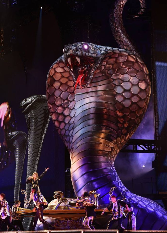 Fancam cận cảnh sân khấu rắn khổng lồ ngoe nguẩy khi Taylor Swift biểu diễn - Ảnh 5.
