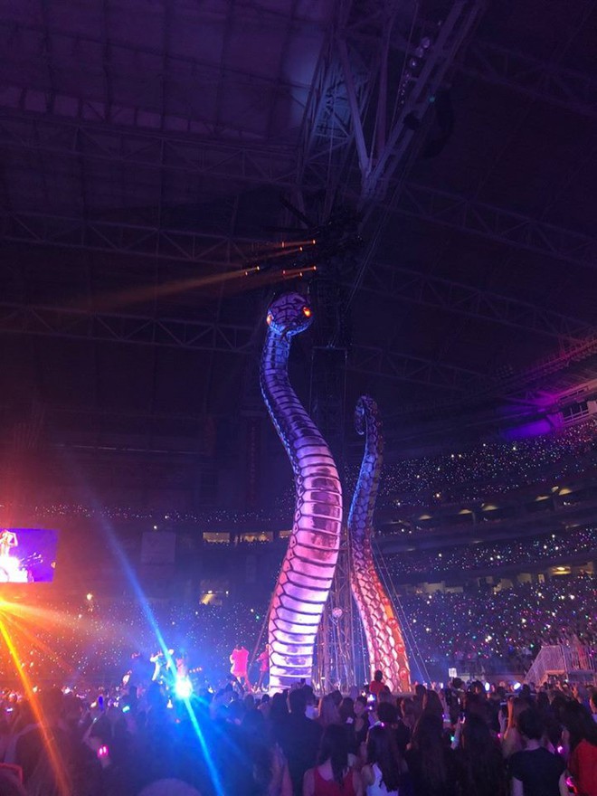 Fancam cận cảnh sân khấu rắn khổng lồ ngoe nguẩy khi Taylor Swift biểu diễn - Ảnh 6.