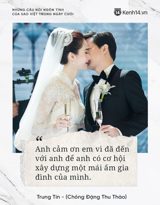 “Lụi tim” với những câu nói đậm chất ngôn tình của nửa kia dành tặng cho sao Việt trong ngày cưới - Ảnh 2.