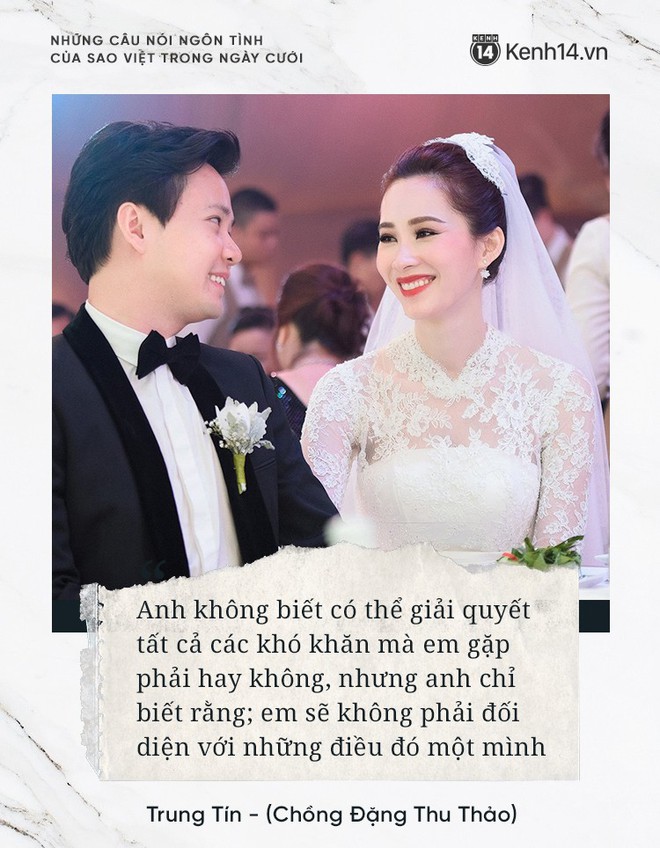 “Lụi tim” với những câu nói đậm chất ngôn tình của nửa kia dành tặng cho sao Việt trong ngày cưới - Ảnh 1.
