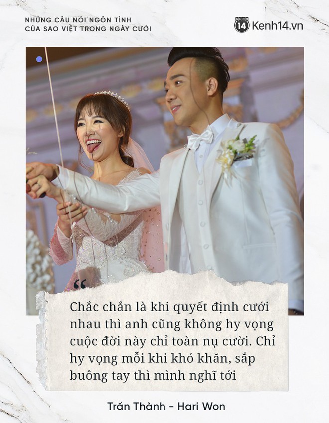 “Lụi tim” với những câu nói đậm chất ngôn tình của nửa kia dành tặng cho sao Việt trong ngày cưới - Ảnh 4.