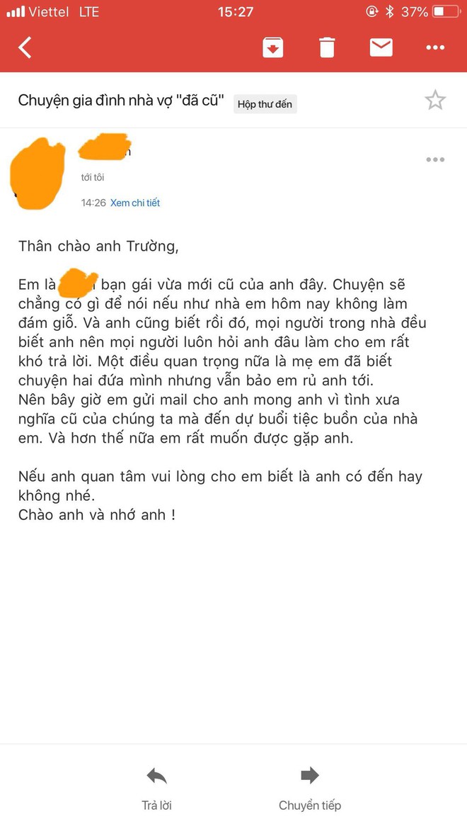 Bạn gái cũ viết email mời đến nhà dự đám giỗ, chàng trai vừa mừng vừa sợ gửi thư hồi âm - Ảnh 1.